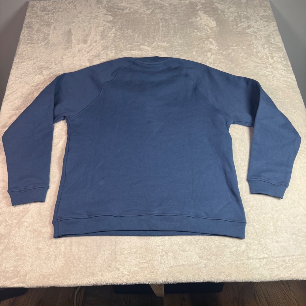 NWOT American Giant Men Midweight Snap Henley Pullover Sweatshirt L Blue Fleece - Picture 8 of 11